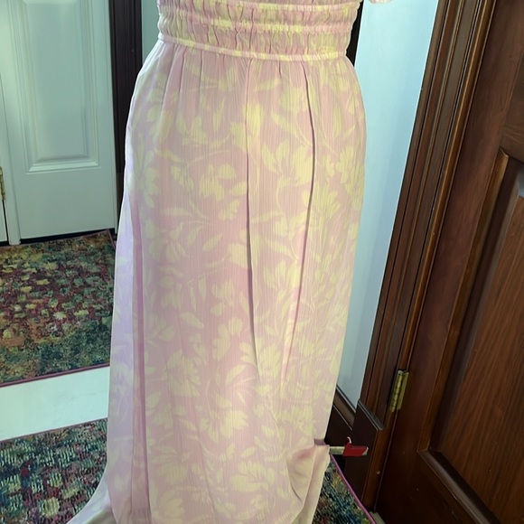 Ann Taylor fact.  Maxi dress  lavender/white floral pattern  sheer/ lining  Sz M - Picture 9 of 16